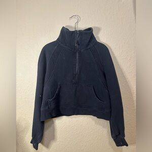Lululemon black Scuba Oversized Funnel-Neck Half Zip